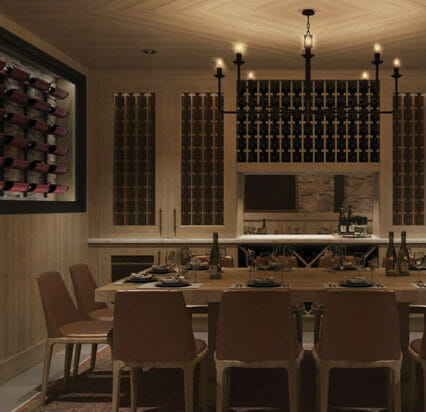 private dining room in wine cellar